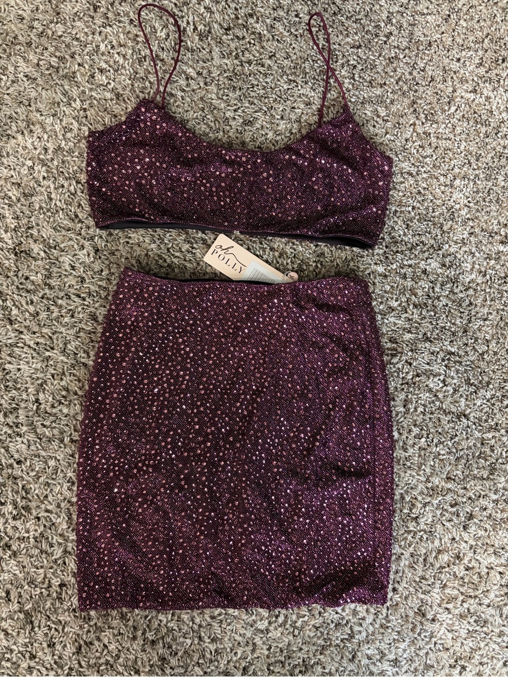 Oh Polly Plum Sparkle Mini Set